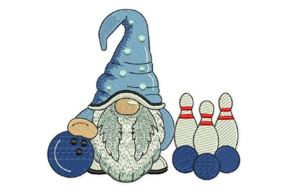 Bowling Gnome: A Seasonal Embroidery Gem