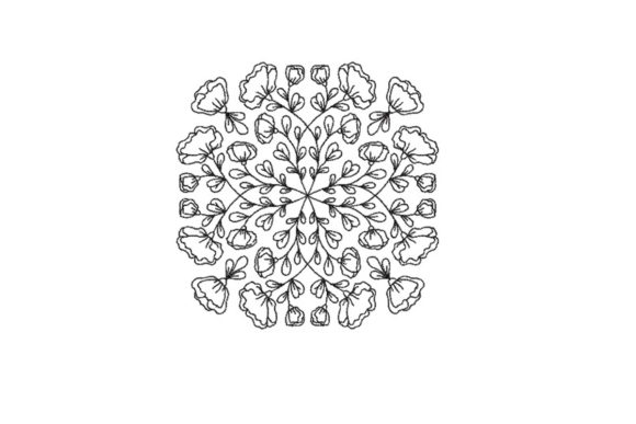 Flower Mandala Embroidery Design