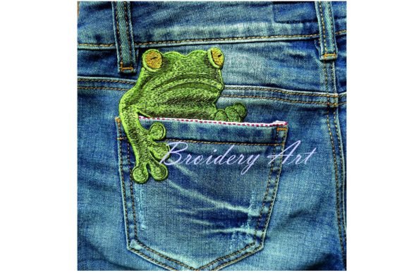 Frog Patch Embroidery Design