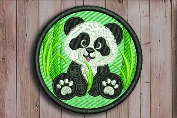 Little Panda Embroidery Design