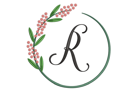 Monogram R: Elegant Embroidery for Personalized Gifts