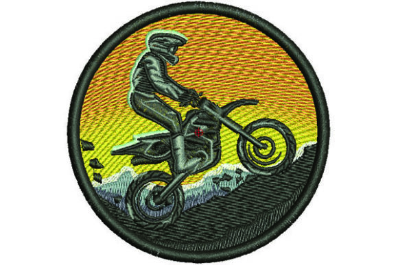 Motocross Embroidery Design